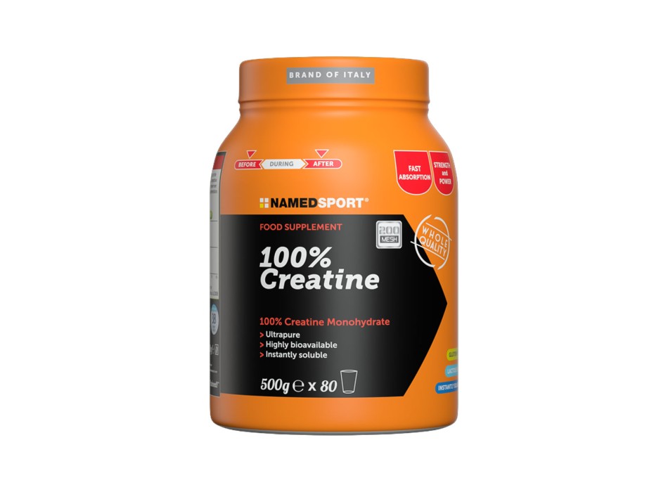 100% Creatine NamedSport Creatina Monoidrato Polvere Forza e Massa Muscolare 500