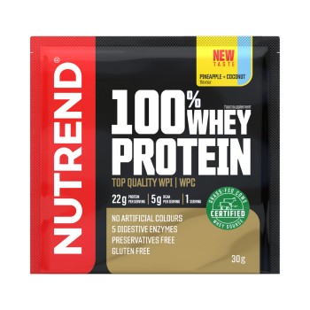 100% Whey Protein Nutrend 30g Monodose Proteine Siero del Latte Ananas e Cocco