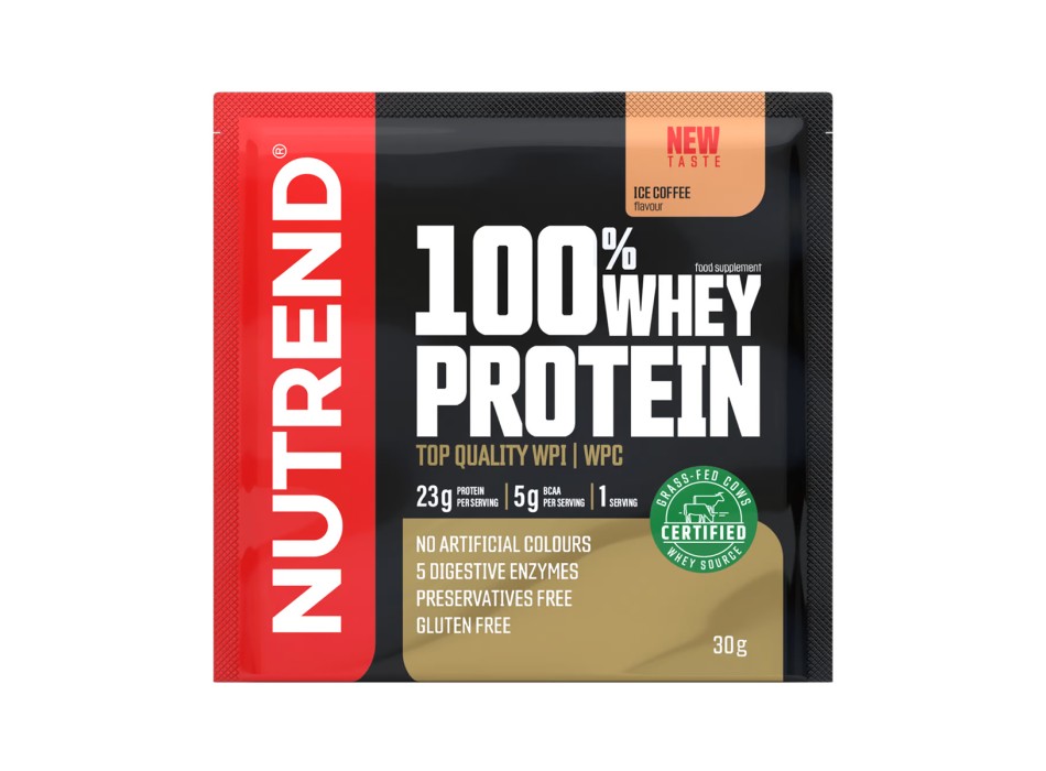 100% Whey Protein Nutrend 30g Monodose Proteine Siero del Latte Ice Coffee