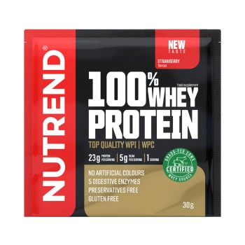 100% Whey Protein Nutrend 30g Monodose Proteine Siero del Latte Strawberry
