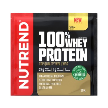 100% Whey Protein Nutrend 30g Monodose Proteine Siero del Latte Vaniglia