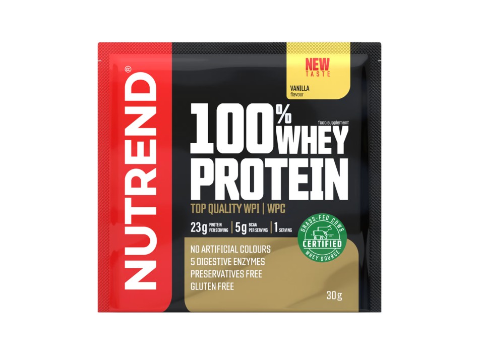 100% Whey Protein Nutrend 30g Monodose Proteine Siero del Latte Vaniglia