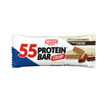 55% Protein Bar WHYsport iperproteica 55g 30g proteine Bianco Cacao