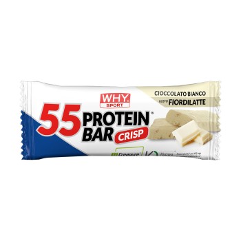 55% Protein Bar WHYsport iperproteica 55g 30g proteine Bianco Fiordilatte