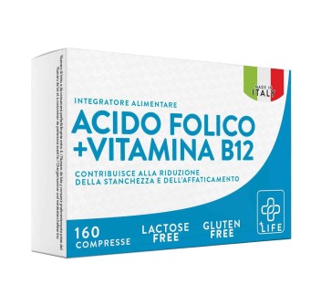 Acido Folico e Vitamina B12 PiùLife Integratore Energia e Gravidanza 160cpr