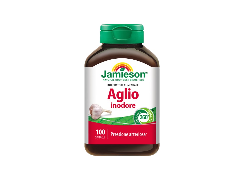 Aglio Inodore Jamieson Integratore Salute Cardiovascolare Colesterolo 100 Softge