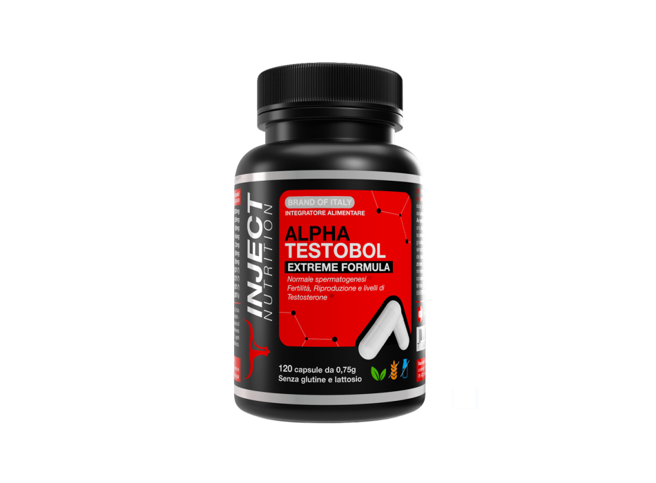 Alpha Testobol Inject Nutrition testosterone fertilità vigore maschile 120caps