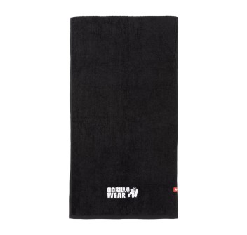 Asciugamano sportivo Gorilla Wear con logo bianco dotato di scomparti nero