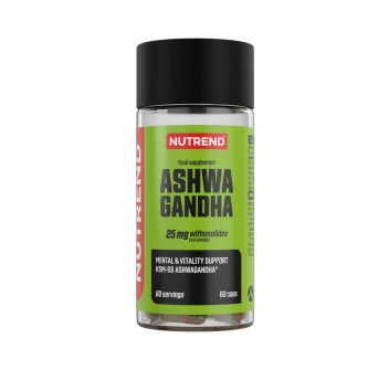 Ashwagandha Nutrend 60 capsule Estratto Standardizzato Antistress e Recupero