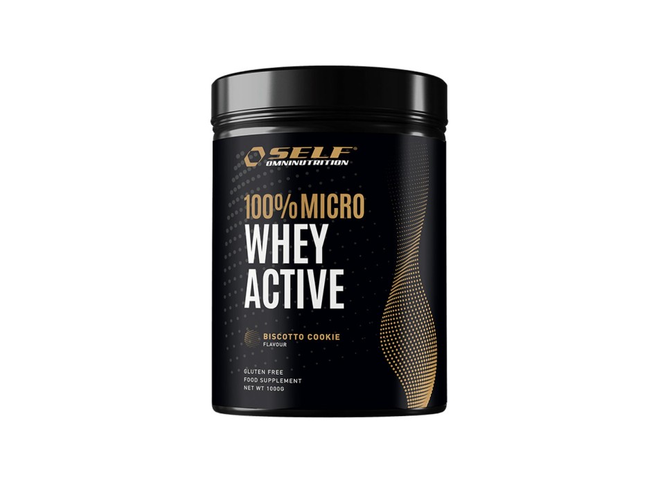 Barattolo 100% Micro Whey Active Self Omninutrition 1kg Biscotto