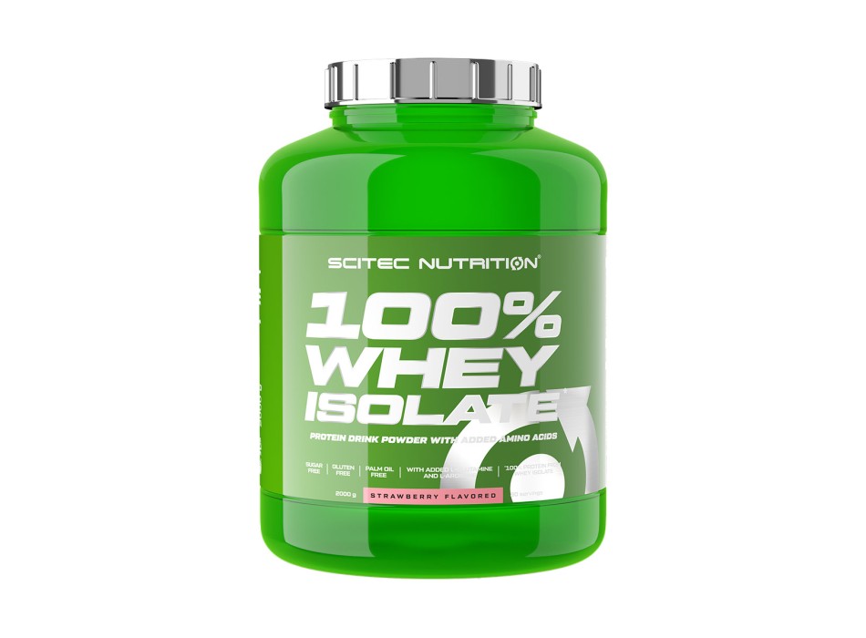 Barattolo 100% Whey Isolate Scitec Nutrition 2kg Fragola