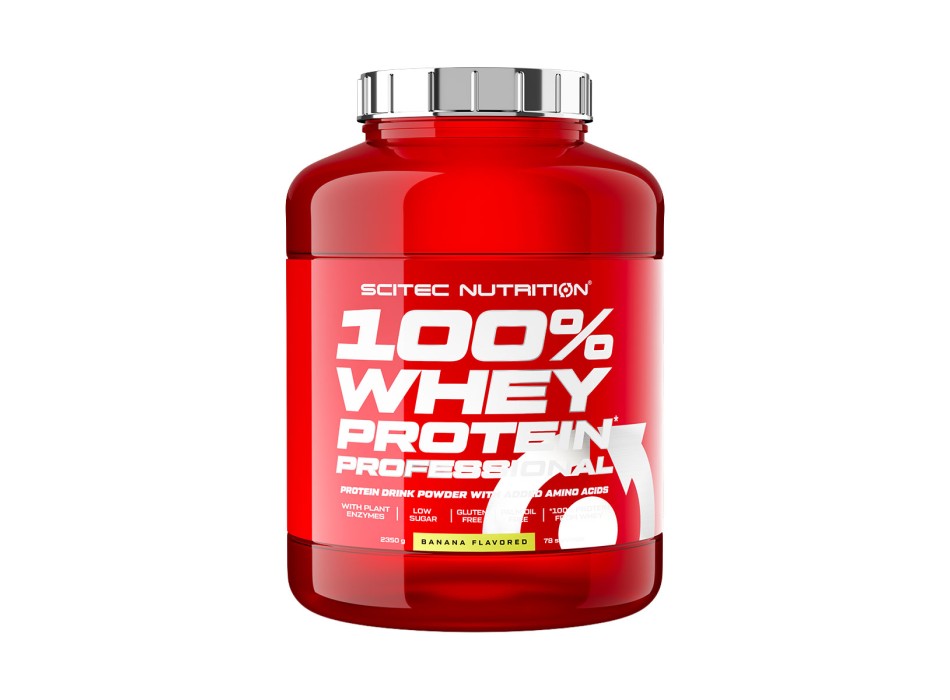 Barattolo 100% Whey Protein Scitec Nutrition 2,35kg Banana