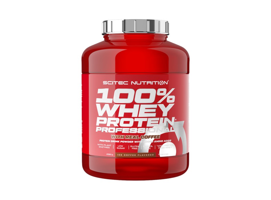 Barattolo 100% Whey Protein Scitec Nutrition 2,35kg Caffè Freddo