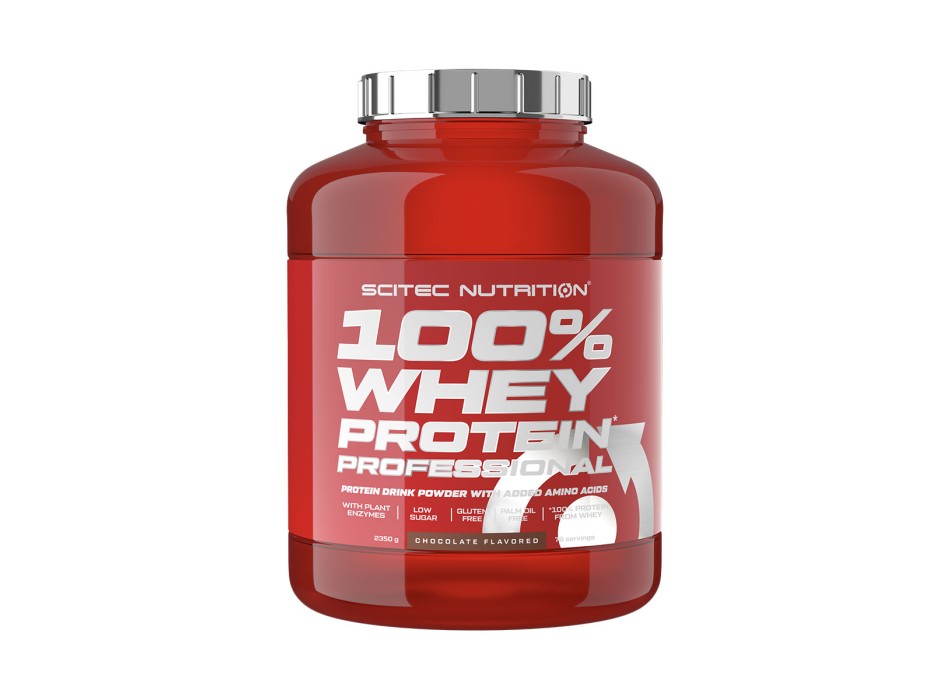 Barattolo 100% Whey Protein Scitec Nutrition 2,35kg Cioccolato