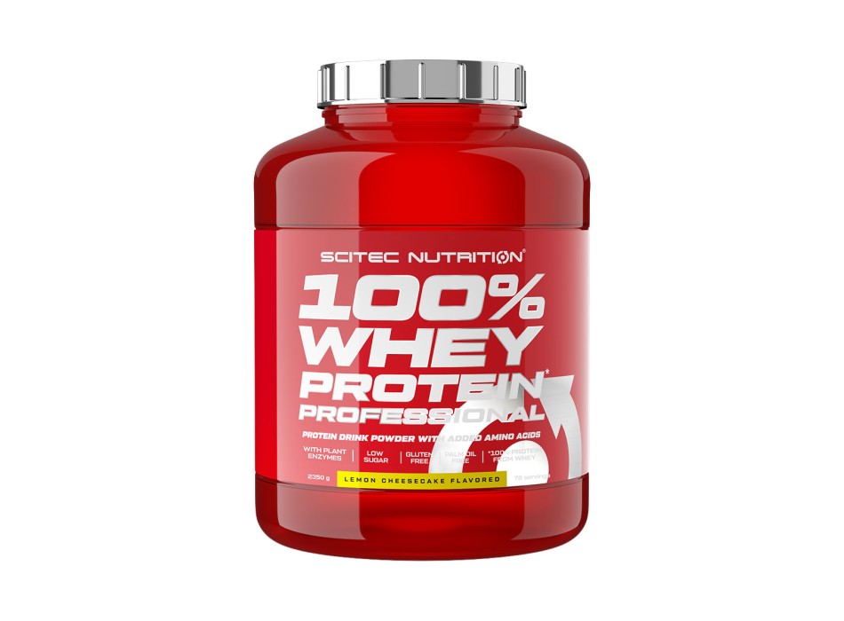 Barattolo 100% Whey Protein Scitec Nutrition 2,35kg Lemon Cheesecake