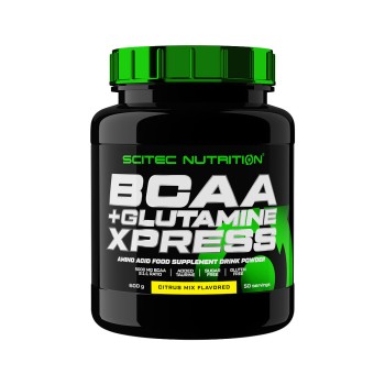 Barattolo 600g BCAA + Glutamine Xpress Scitec Nutrition aminoacidi 600g Agrumi