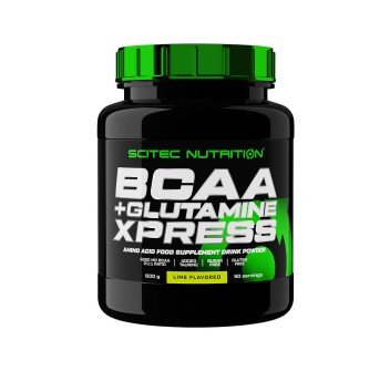 Barattolo 600g BCAA + Glutamine Xpress Scitec Nutrition aminoacidi 600g Lime