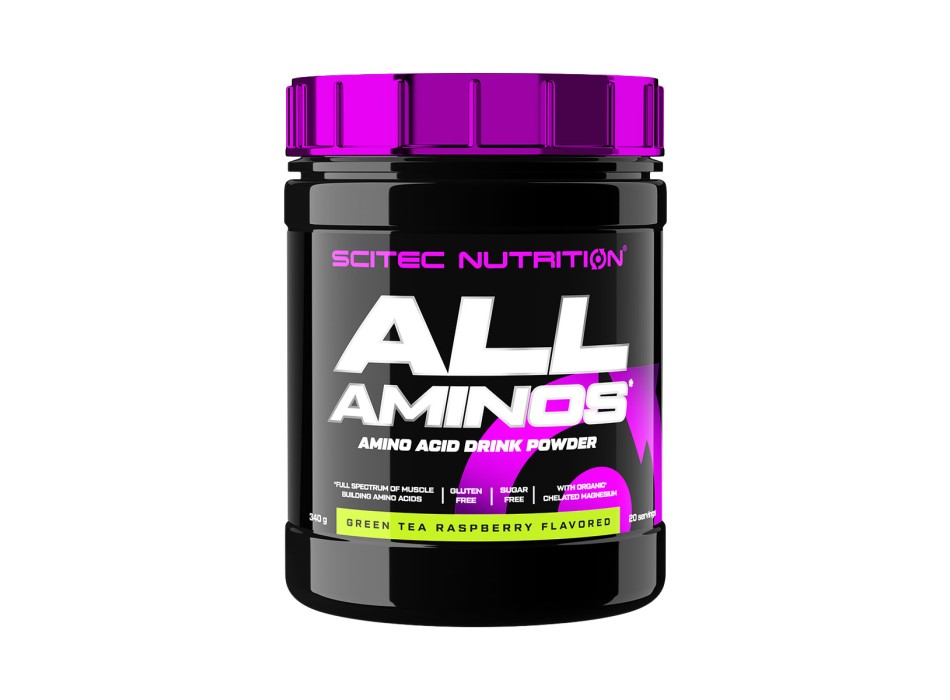 Barattolo All Aminos Scitec Nutrition aminoacidi 340g Tè Verde Mirtillo