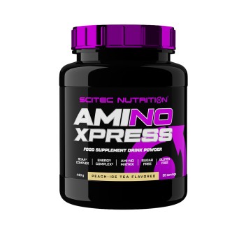 Barattolo Amino Xpress Scitec Nutrition intraworkout con BCAA 440g Tè Pesca