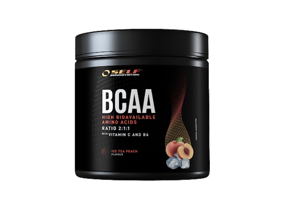 Barattolo BCAA 2:1:1 Self Omninutrition aminoacidi ramificati 200g Tè Pesca