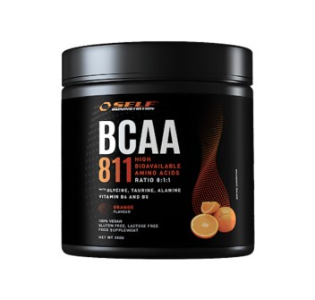 Barattolo BCAA 8:1:1 Self Omninutrition aminoacidi ramificati 200g Arancia