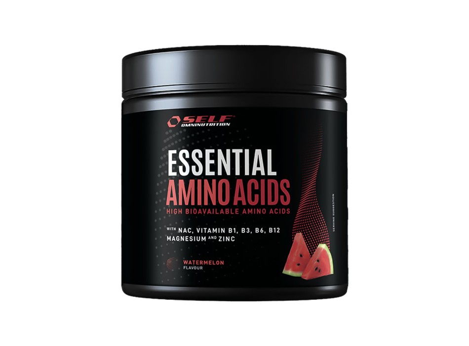 Barattolo Essential Amino Acids Self Omninutrition aminoacidi EAA 200g Anguria