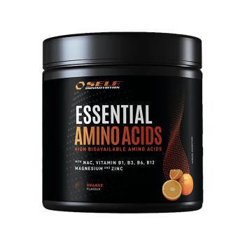 Barattolo Essential Amino Acids Self Omninutrition aminoacidi EAA 200g Arancia