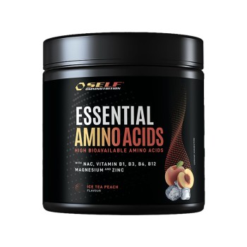Barattolo Essential Amino Acids Self Omninutrition aminoacidi EAA 200g Tè Pesca