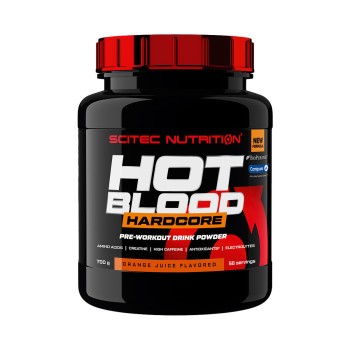 Barattolo grande Hot Blood Hardcore Scitec Nutrition 700g Arancia