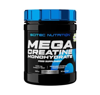Barattolo Mega Creatine Monohydrate Scitec Nutrition Creatina Pura 306g Neutro