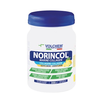 Barattolo Norincol-R Marine Collagen Volchem collagene marino 300g Limone