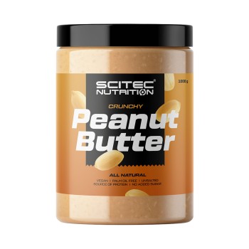 Barattolo Peanut Butter Scitec Nutrition burro arachidi naturale 1kg Crunchy