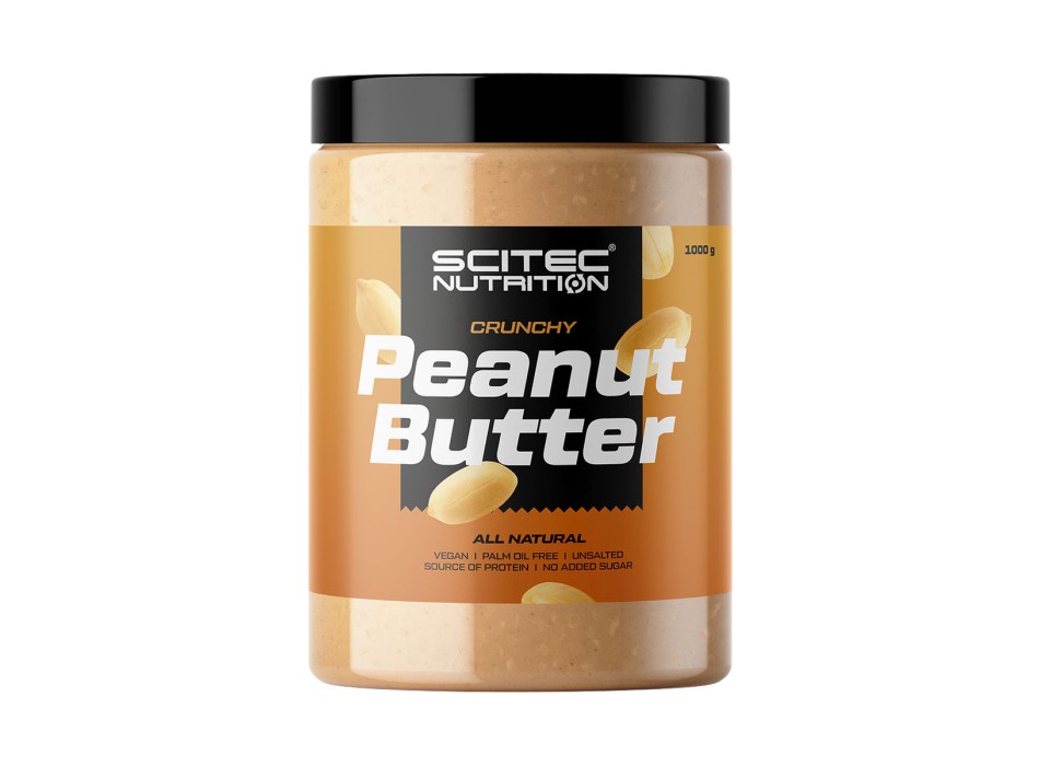 Barattolo Peanut Butter Scitec Nutrition burro arachidi naturale 1kg Crunchy