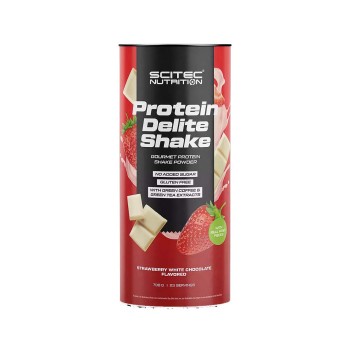 Barattolo Protein Delite Shake Scitec Nutrition 700g Cioccolato Bianco Fragola 