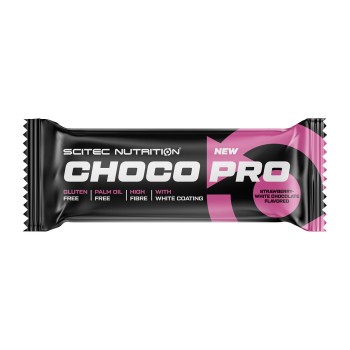 Barretta proteica Choco Pro Scitec Nutrition snack 50g Fragola Cioccolato Bianco