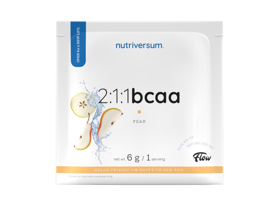 BCAA 2:1:1 Nutriversum Aminoacidi Ramificati Recupero Massa 6g Pera