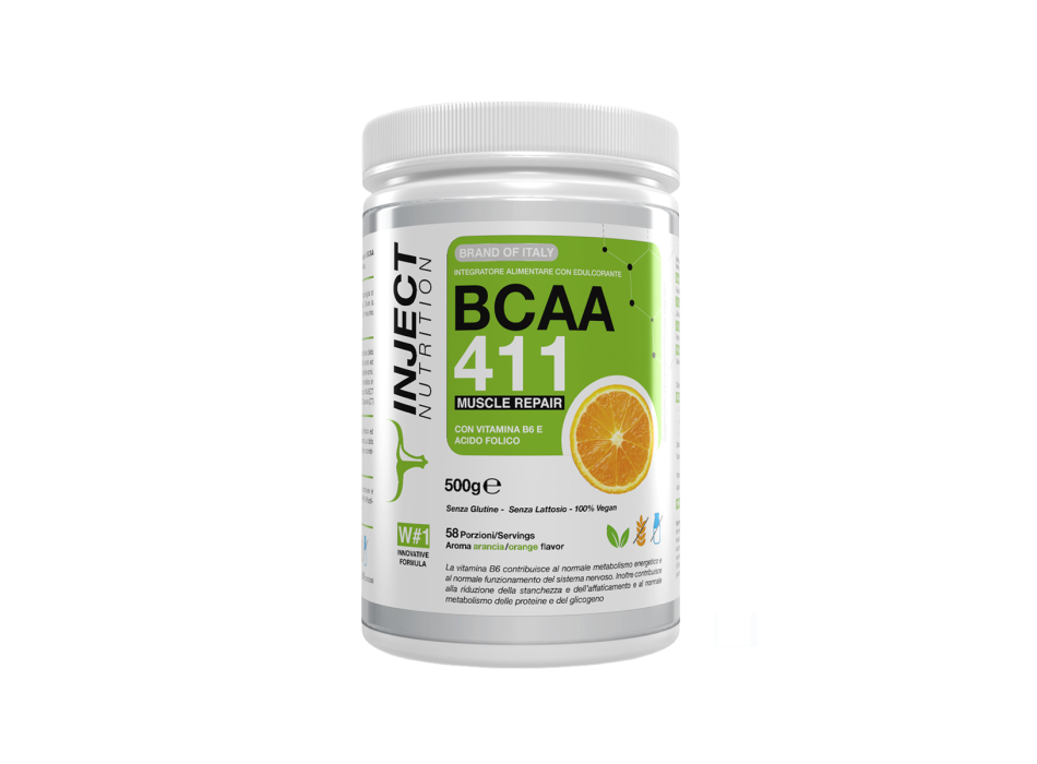 BCAA 4:1:1 Malate Inject Nutrition integratore recupero muscolare resistenza 500