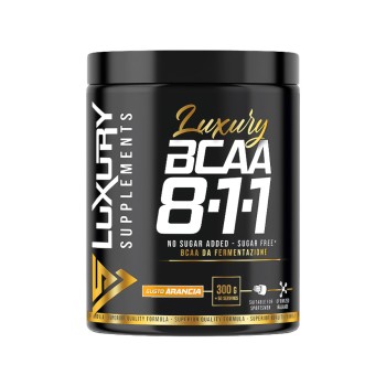 BCAA 8:1:1 Luxury Supplements Polvere 300g Aminoacidi Ramificati Recupero aranci