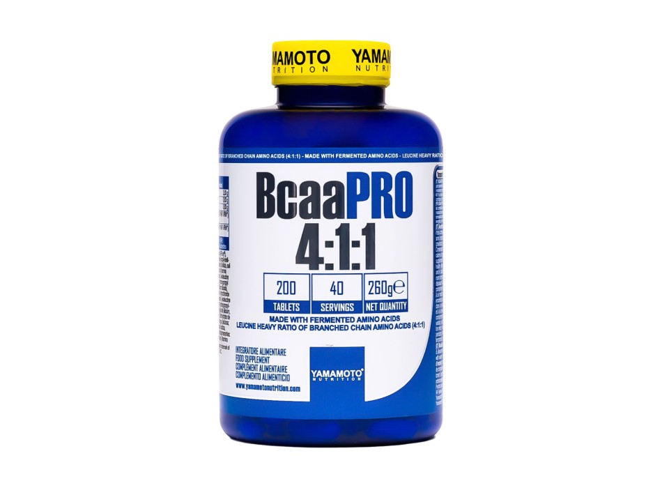 BCAA PRO 4:1:1 Yamamoto Nutrition amminoacidi ramificati Kyowa Quality 200 cpr