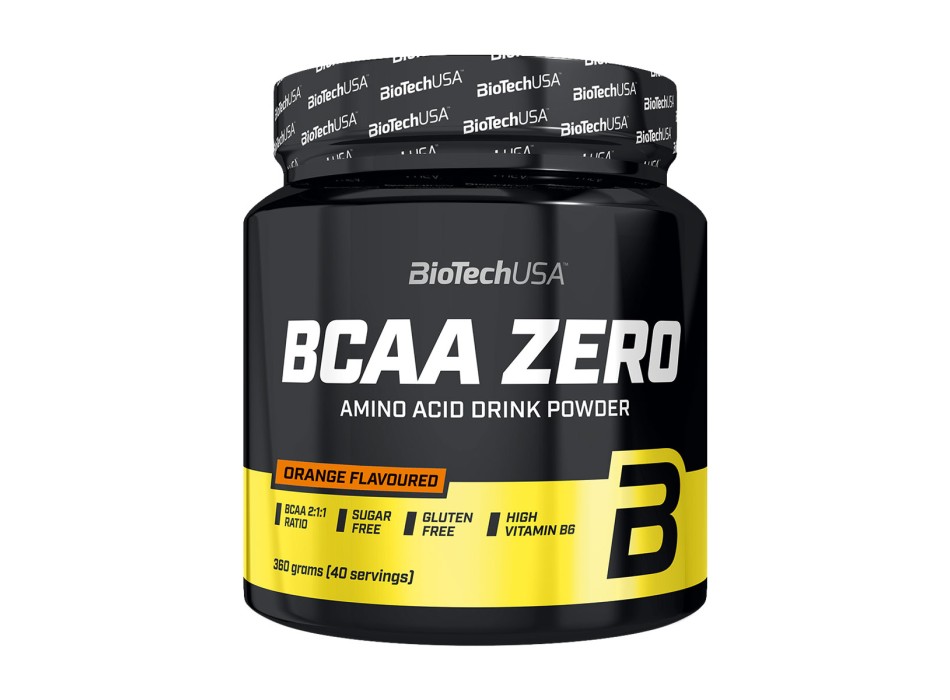 BCAA Zero BioTechUSA integratore aminoacidi ramificati recupero arancia