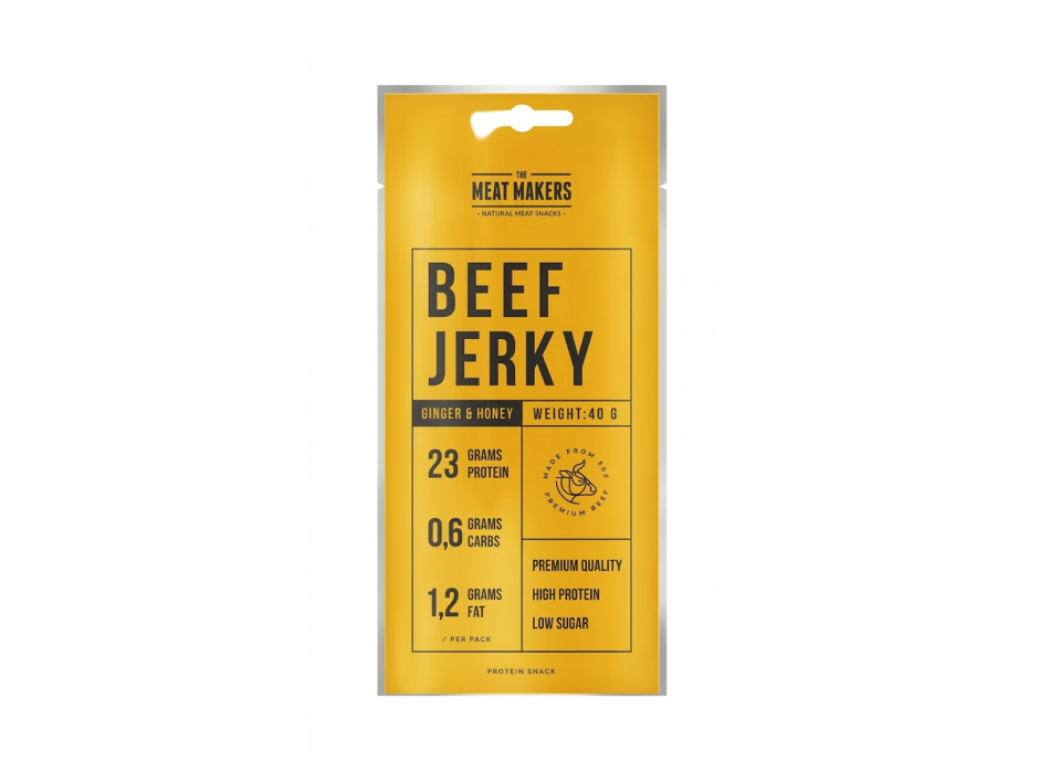 Beef Original Pro Nutrition snack di manzo 40g Zenzero e Miele