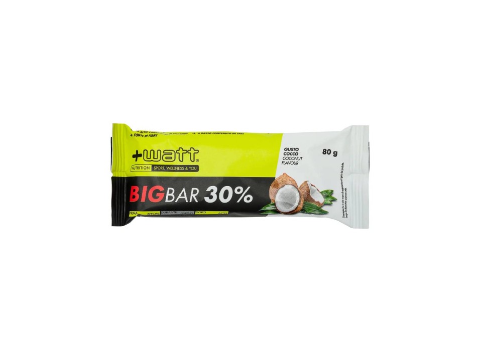 Big Bar 30% 80gr +Watt barretta proteica senza glutine Cocco