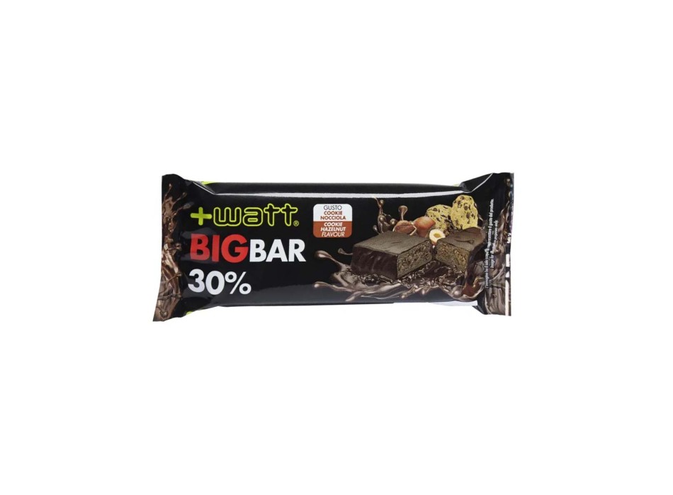 Big Bar 30% 80gr +Watt barretta proteica senza glutine Cookie Nocciola