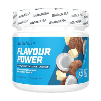 BioTechUSA Flavour Power polvere aromatizzante per cibi e cioccolato bianco e co