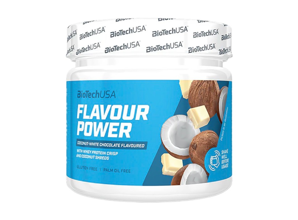 BioTechUSA Flavour Power polvere aromatizzante per cibi e cioccolato bianco e co