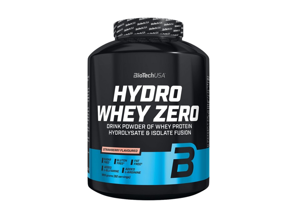 BioTechUSA Hydro Whey Zero proteine idrolizzate in polvere fragola