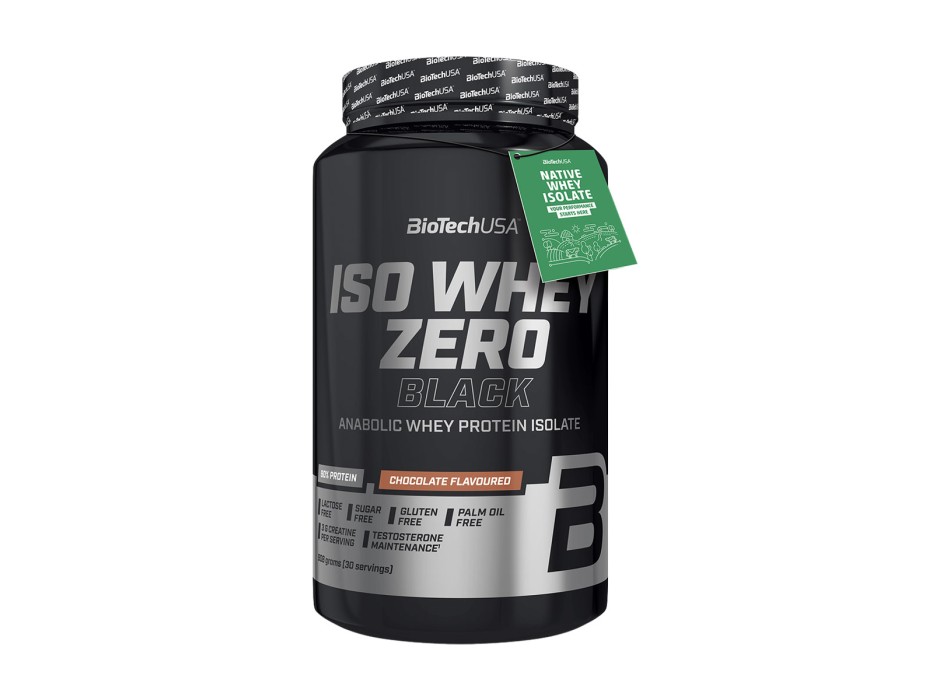 BioTechUSA Iso Whey Zero Black proteine isolate con creatina cioccolato