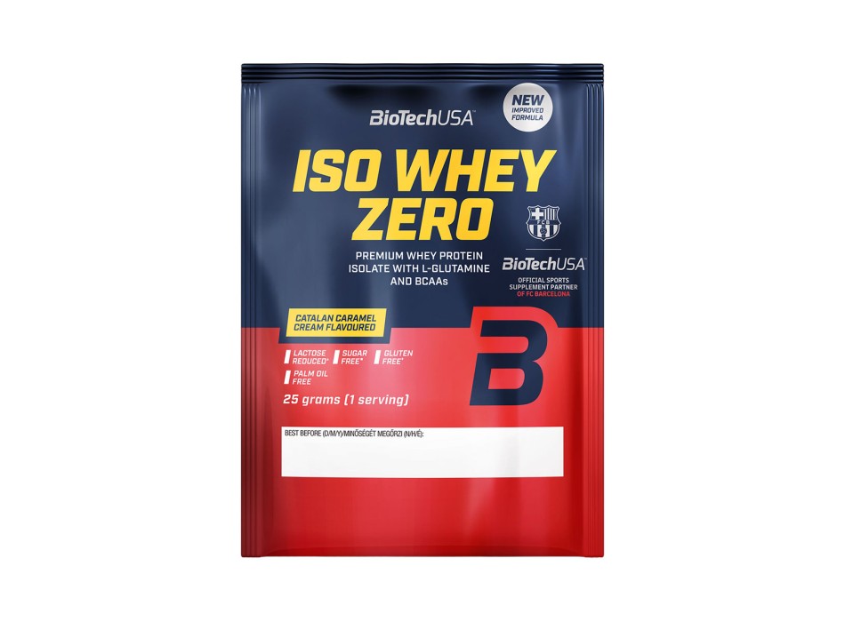 BioTechUSA Iso Whey Zero proteine isolate bustina monodose 25g crema catalana
