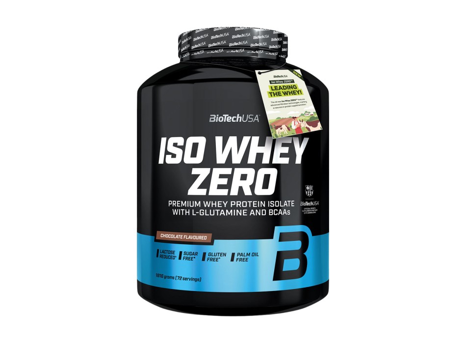 BioTechUSA Iso Whey Zero proteine isolate in polvere 1816g cioccolato
