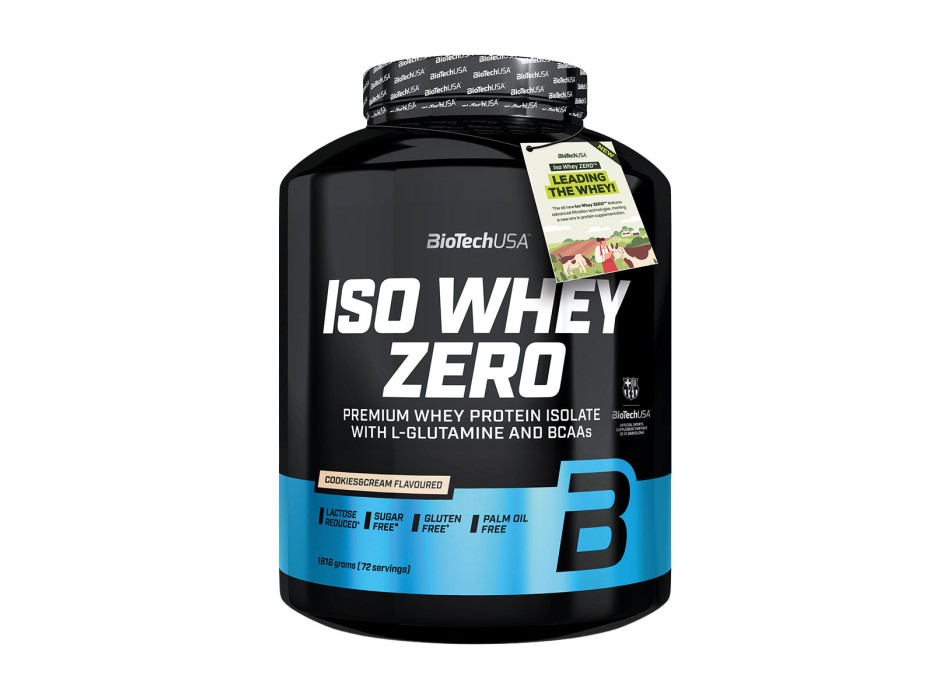 BioTechUSA Iso Whey Zero proteine isolate in polvere 1816g cookies & cream